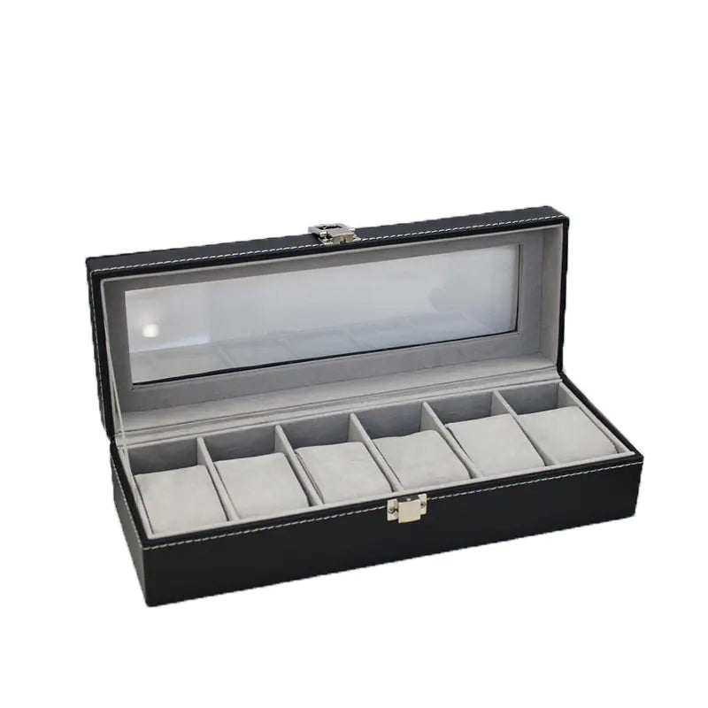 Caja Organizadora de Relojes y Joyas de Cuero