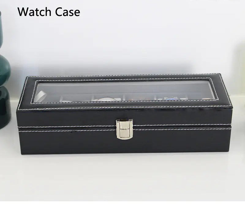 Caja Organizadora de Relojes y Joyas de Cuero