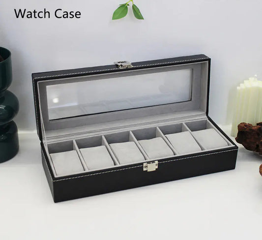 Caja Organizadora de Relojes y Joyas de Cuero